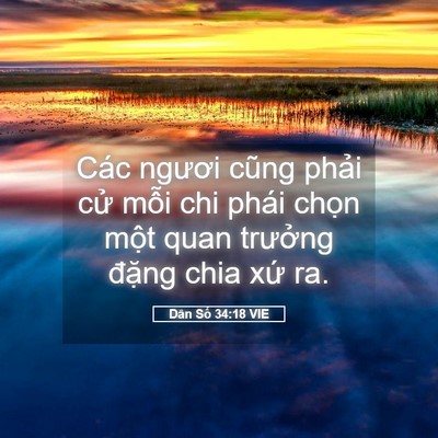 Picture 05 - Dân Số 34:18 VIE - Các ngươi cũng phải cử mỗi chi phái - Bible Verse Picture