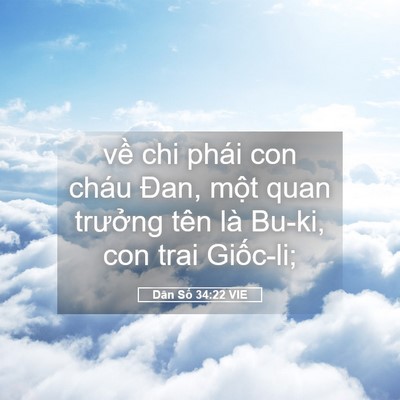Picture 05 - Dân Số 34:22 VIE - về chi phái con cháu Đan, một quan - Bible Verse Picture
