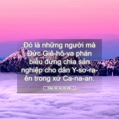 Picture 05 - Dân Số 34:29 VIE - Đó là những người mà Đức Giê-hô-va - Bible Verse Picture