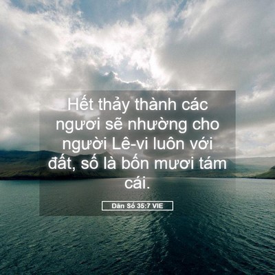 Picture 05 - Dân Số 35:7 VIE - Hết thảy thành các ngươi sẽ nhường - Bible Verse Picture