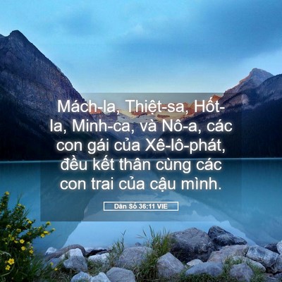Picture 05 - Dân Số 36:11 VIE - Mách-la, Thiệt-sa, Hốt-la, Minh-ca, và - Bible Verse Picture