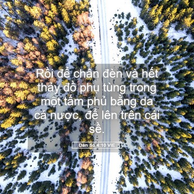 Picture 05 - Dân Số 4:10 VIE - Rồi để chân đèn và hết thảy đồ - Bible Verse Picture