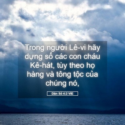 Picture 05 - Dân Số 4:2 VIE - Trong người Lê-vi hãy dựng sổ các con - Bible Verse Picture