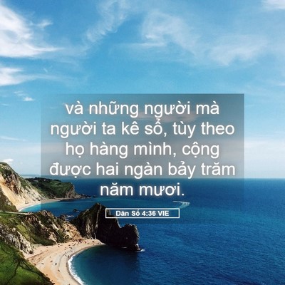 Picture 05 - Dân Số 4:36 VIE - và những người mà người ta kê sổ, - Bible Verse Picture