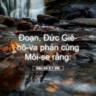 Picture 05 - Dân Số 5:1 VIE - Đoạn, Đức Giê-hô-va phán cùng Môi-se - Bible Verse Picture