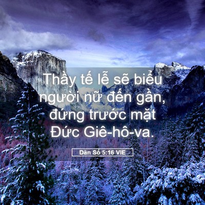 Picture 05 - Dân Số 5:16 VIE - Thầy tế lễ sẽ biểu người nữ đến - Bible Verse Picture