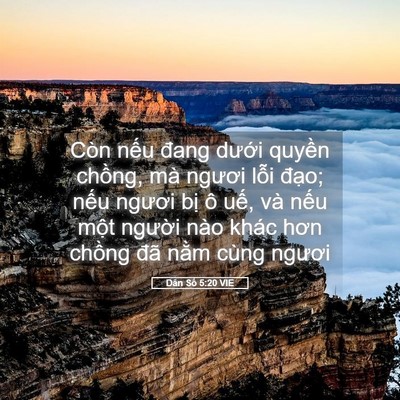 Picture 05 - Dân Số 5:20 VIE - Còn nếu đang dưới quyền chồng, mà - Bible Verse Picture