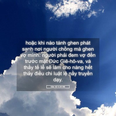 Picture 05 - Dân Số 5:30 VIE - hoặc khi nào tánh ghen phát sanh nơi - Bible Verse Picture