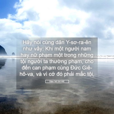 Picture 05 - Dân Số 5:6 VIE - Hãy nói cùng dân Y-sơ-ra-ên như vầy: Khi - Bible Verse Picture