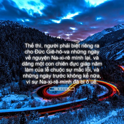 Picture 05 - Dân Số 6:12 VIE - Thế thì, người phải biệt riêng ra cho - Bible Verse Picture