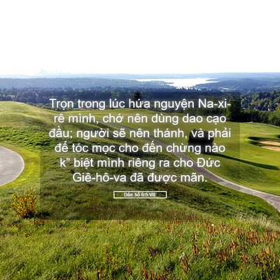 Picture 05 - Dân Số 6:5 VIE - Trọn trong lúc hứa nguyện Na-xi-rê mình, - Bible Verse Picture