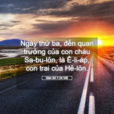 Picture 05 - Dân Số 7:24 VIE - Ngày thứ ba, đến quan trưởng của con - Bible Verse Picture