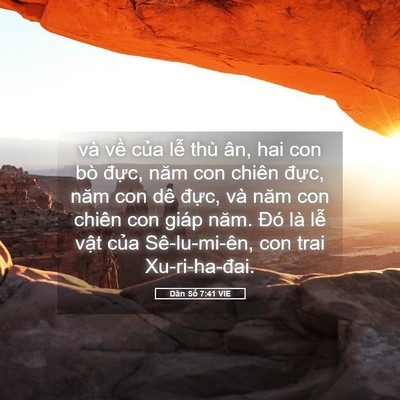 Picture 05 - Dân Số 7:41 VIE - và về của lễ thù ân, hai con bò đực, - Bible Verse Picture