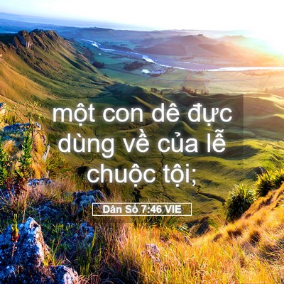 Picture 05 - Dân Số 7:46 VIE - một con dê đực dùng về của lễ - Bible Verse Picture