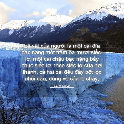 Picture 05 - Dân Số 7:55 VIE - Lễ vật của người là một cái đĩa - Bible Verse Picture