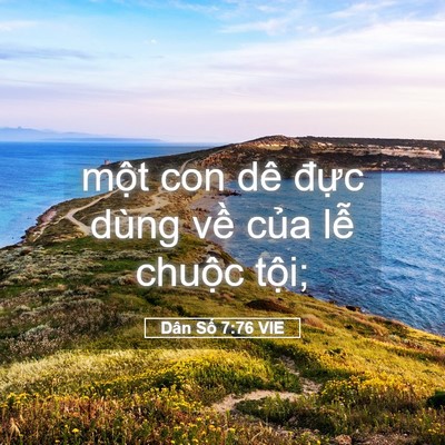 Picture 05 - Dân Số 7:76 VIE - một con dê đực dùng về của lễ - Bible Verse Picture