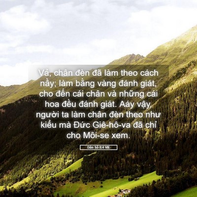 Picture 05 - Dân Số 8:4 VIE - Vả, chân đèn đã làm theo cách nầy; - Bible Verse Picture