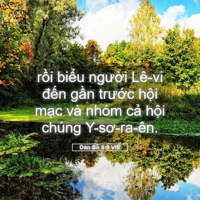 Picture 05 - Dân Số 8:9 VIE - rồi biểu người Lê-vi đến gần - Bible Verse Picture