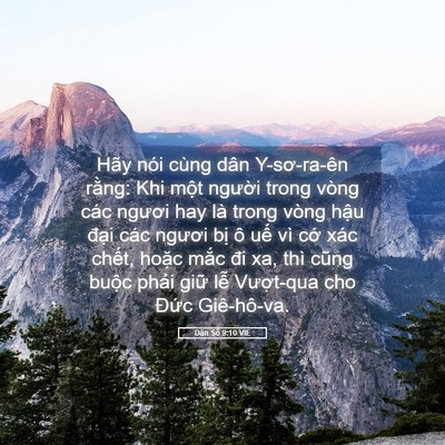 Picture 05 - Dân Số 9:10 VIE - Hãy nói cùng dân Y-sơ-ra-ên rằng: Khi - Bible Verse Picture