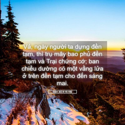 Picture 05 - Dân Số 9:15 VIE - Vả, ngày người ta dựng đền tạm, thì - Bible Verse Picture