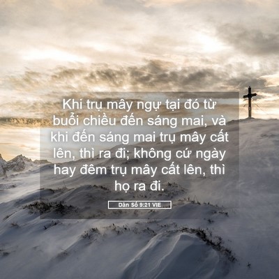 Picture 05 - Dân Số 9:21 VIE - Khi trụ mây ngự tại đó từ buổi - Bible Verse Picture