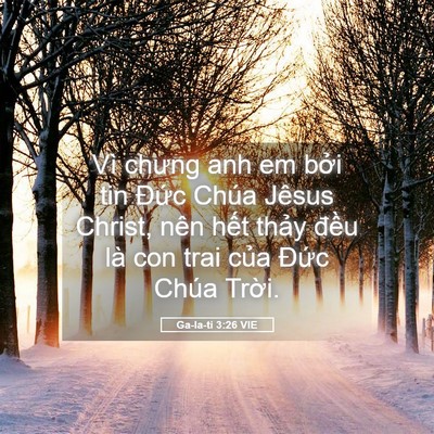 Picture 05 - Ga-la-ti 3:26 VIE - Vì chưng anh em bởi tin Đức Chúa Jêsus - Bible Verse Picture