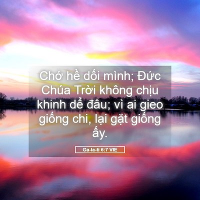 Picture 05 - Ga-la-ti 6:7 VIE - Chớ hề dối mình; Đức Chúa Trời - Bible Verse Picture