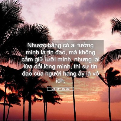 Picture 05 - Gia-cơ 1:26 VIE - Nhược bằng có ai tưởng mình là tin - Bible Verse Picture