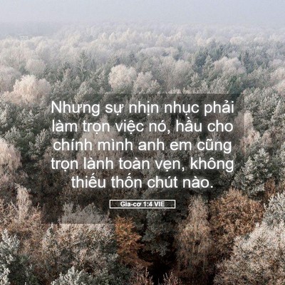 Picture 05 - Gia-cơ 1:4 VIE - Nhưng sự nhịn nhục phải làm trọn - Bible Verse Picture