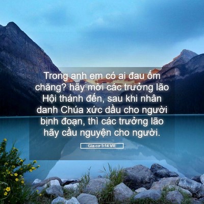 Picture 05 - Gia-cơ 5:14 VIE - Trong anh em có ai đau ốm chăng? hãy mời - Bible Verse Picture