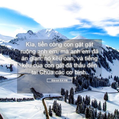 Picture 05 - Gia-cơ 5:4 VIE - Kìa, tiền công con gặt gặt ruộng anh - Bible Verse Picture