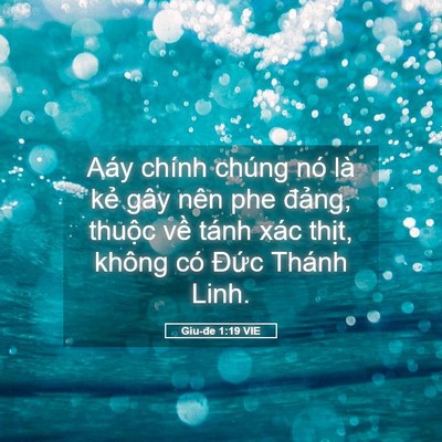 Picture 05 - Giu-đe 1:19 VIE - Aáy chính chúng nó là kẻ gây nên phe - Bible Verse Picture