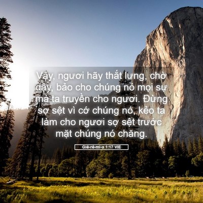 Picture 05 - Giê-rê-mi-a 1:17 VIE - Vậy, ngươi hãy thắt lưng, chờ dậy, - Bible Verse Picture