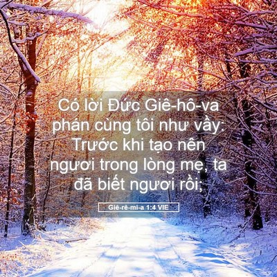 Picture 05 - Giê-rê-mi-a 1:4 VIE - Có lời Đức Giê-hô-va phán cùng tôi - Bible Verse Picture