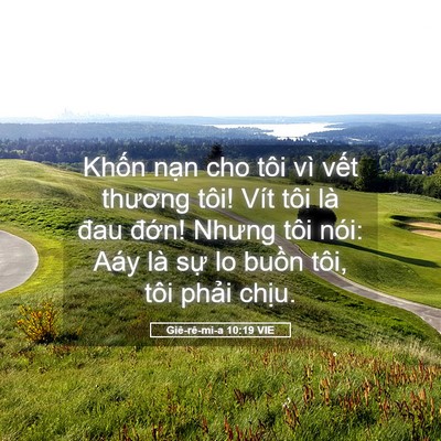 Picture 05 - Giê-rê-mi-a 10:19 VIE - Khốn nạn cho tôi vì vết thương tôi! - Bible Verse Picture