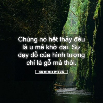 Picture 05 - Giê-rê-mi-a 10:8 VIE - Chúng nó hết thảy đều là u mê khờ - Bible Verse Picture