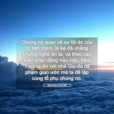 Picture 05 - Giê-rê-mi-a 11:10 VIE - Chúng nó quay về sự tội ác của tổ - Bible Verse Picture