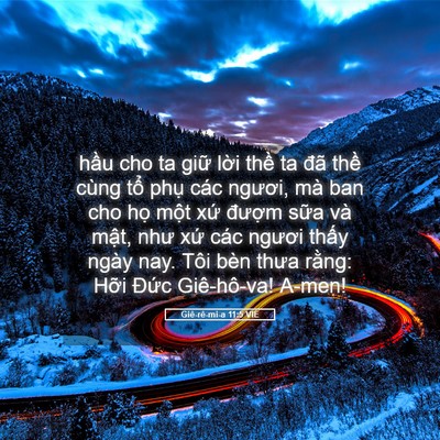 Picture 05 - Giê-rê-mi-a 11:5 VIE - hầu cho ta giữ lời thề ta đã thề - Bible Verse Picture