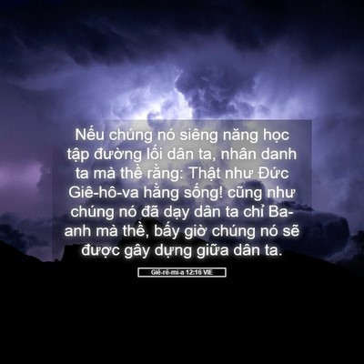 Picture 05 - Giê-rê-mi-a 12:16 VIE - Nếu chúng nó siêng năng học tập - Bible Verse Picture