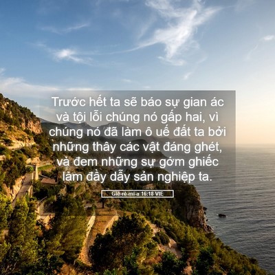 Picture 05 - Giê-rê-mi-a 16:18 VIE - Trước hết ta sẽ báo sự gian ác và - Bible Verse Picture