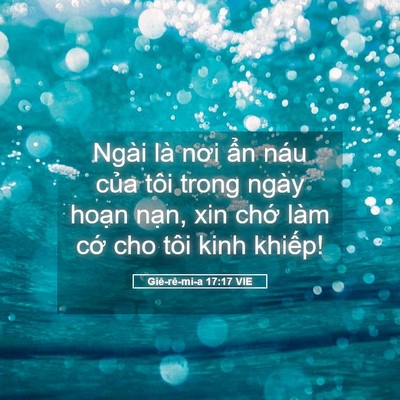 Picture 05 - Giê-rê-mi-a 17:17 VIE - Ngài là nơi ẩn náu của tôi trong ngày - Bible Verse Picture