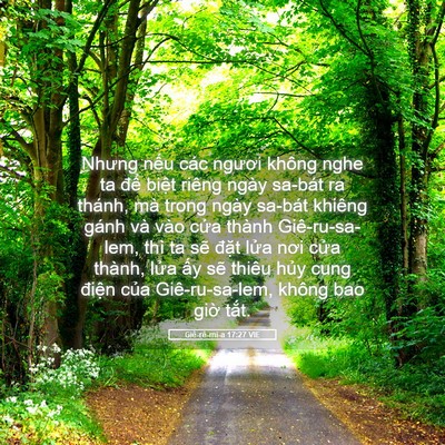 Picture 05 - Giê-rê-mi-a 17:27 VIE - Nhưng nếu các ngươi không nghe ta để - Bible Verse Picture
