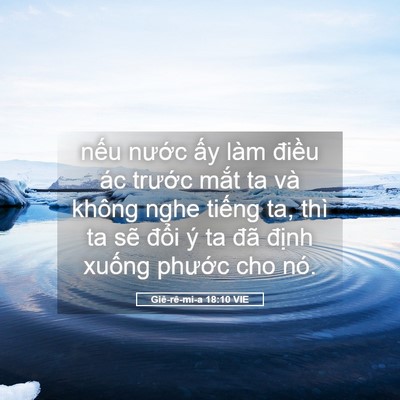 Picture 05 - Giê-rê-mi-a 18:10 VIE - nếu nước ấy làm điều ác trước - Bible Verse Picture