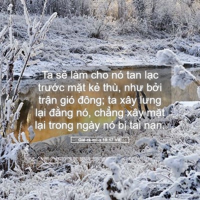 Picture 05 - Giê-rê-mi-a 18:17 VIE - Ta sẽ làm cho nó tan lạc trước mặt - Bible Verse Picture