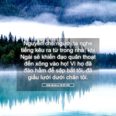 Picture 05 - Giê-rê-mi-a 18:22 VIE - Nguyền cho người ta nghe tiếng kêu ra - Bible Verse Picture