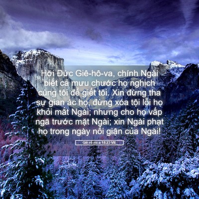 Picture 05 - Giê-rê-mi-a 18:23 VIE - Hỡi Đức Giê-hô-va, chính Ngài biết - Bible Verse Picture