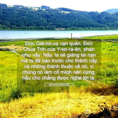 Picture 05 - Giê-rê-mi-a 19:15 VIE - Đức Giê-hô-va vạn quân, Đức Chúa - Bible Verse Picture