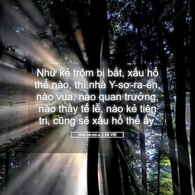 Picture 05 - Giê-rê-mi-a 2:26 VIE - Như kẻ trộm bị bắt, xấu hổ thể - Bible Verse Picture
