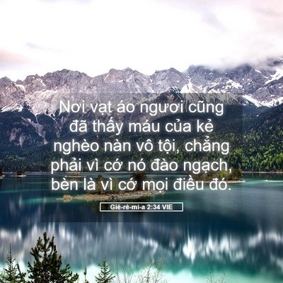 Picture 05 - Giê-rê-mi-a 2:34 VIE - Nơi vạt áo ngươi cũng đã thấy máu - Bible Verse Picture