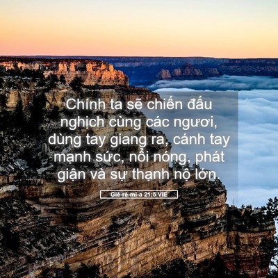 Picture 05 - Giê-rê-mi-a 21:5 VIE - Chính ta sẽ chiến đấu nghịch cùng các - Bible Verse Picture